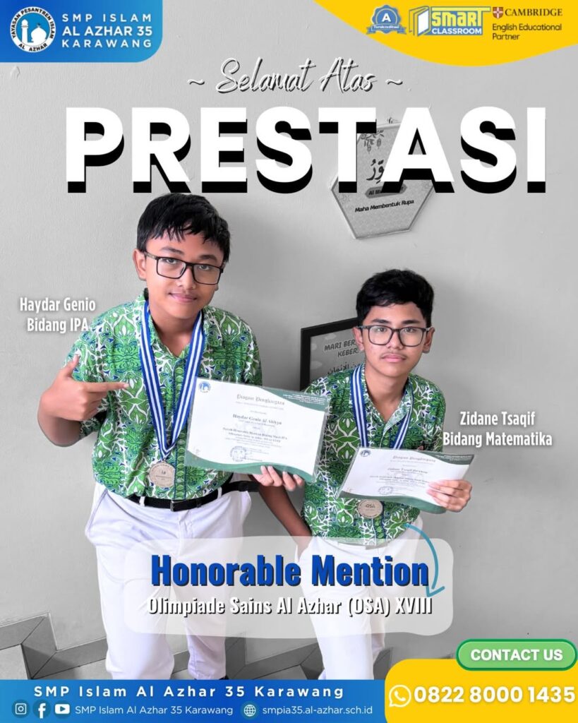 Honorable Mention Biadang IPA & Matematika OSA XVIII