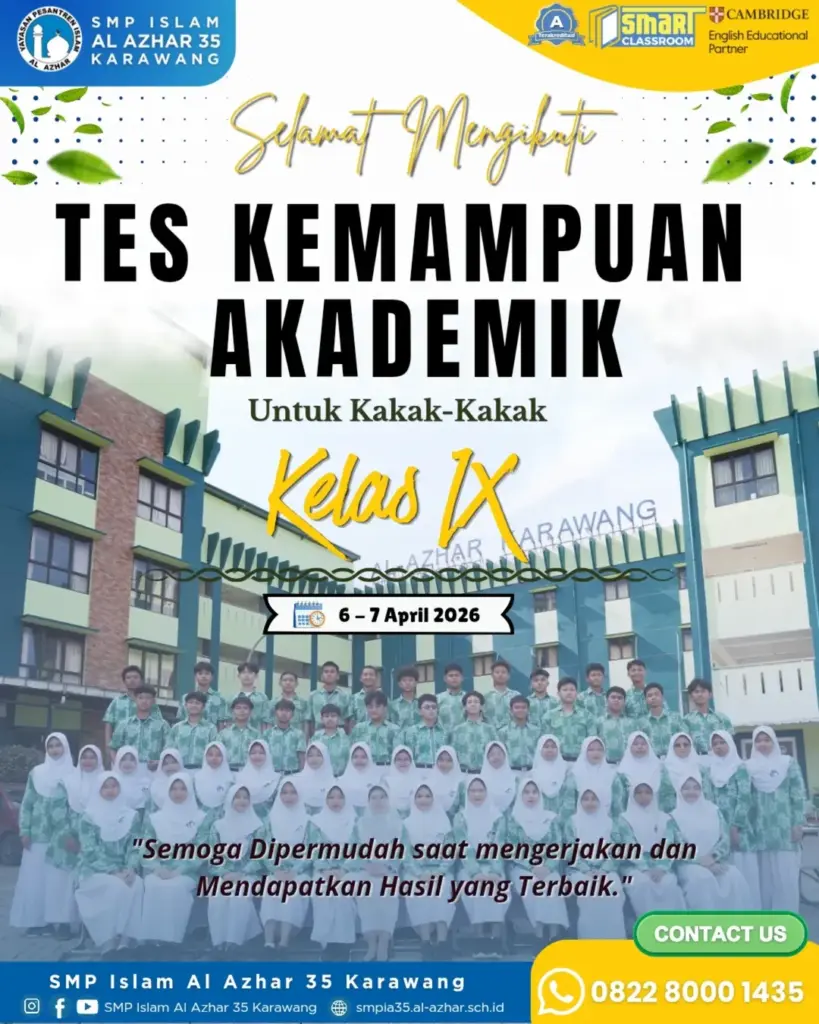Tips Rahasia Hadapi TKA Murid SMP Islam Al Azhar 35 Karawang